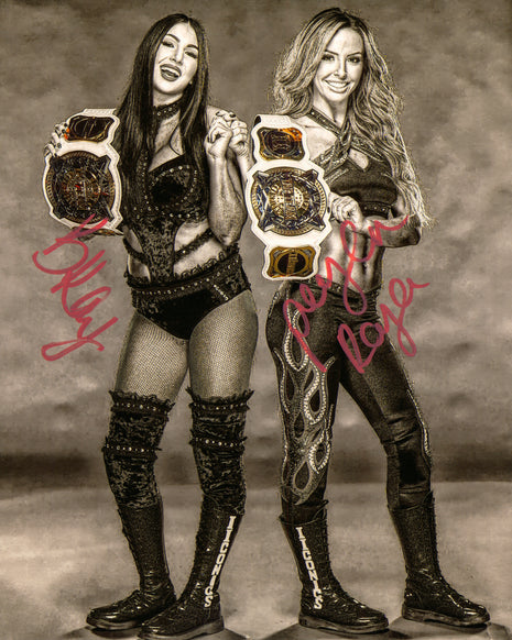 Billie Kay & Peyton Royce dual signed 8x10 Photo