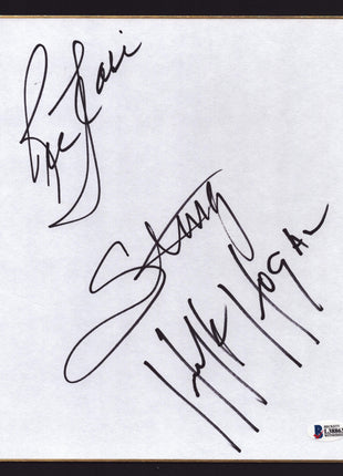 Hulk Hogan, Ric Flair & Sting triple signed Sikishi Board (w/ Beckett)