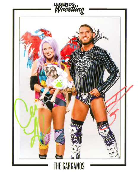 Johnny Gargano & Candice LeRae dual signed 8x10 Photo