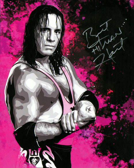 Bret Hart signed 8x10 Photo