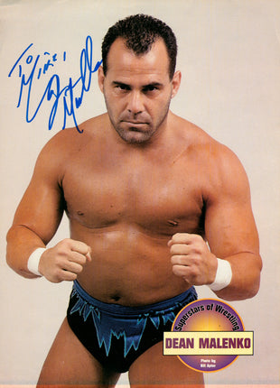 Dean Malenko signed Magazine Page