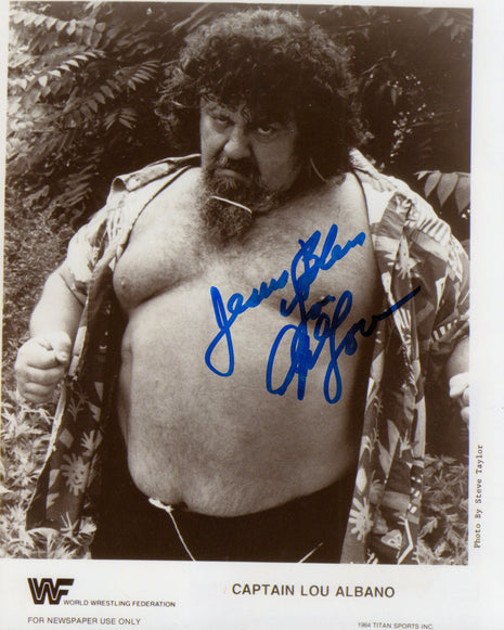 Lou Albano signed 8x10 Photo