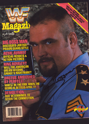 Big Bossman signed WWF Magazine April 1990