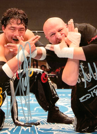 Yoshihiro Tajiri & Mikey Whipwreck dual signed 8x10 Photo (w/ Beckett)