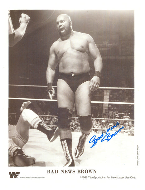 Bad News Brown signed 8x10 Photo