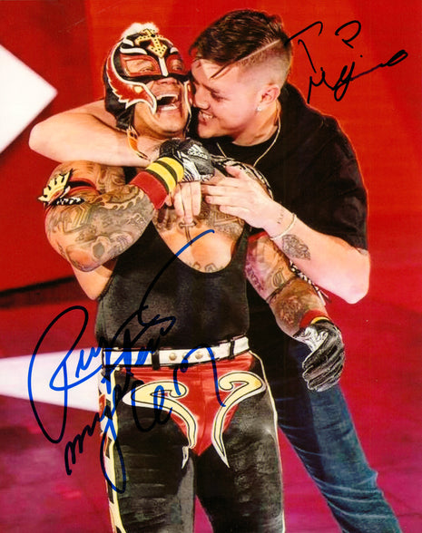 Rey Mysterio & Dominik Mysterio dual signed 8x10 Photo