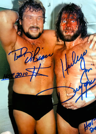 Ted DiBiase & Jim Duggan dual signed 8x10 Photo