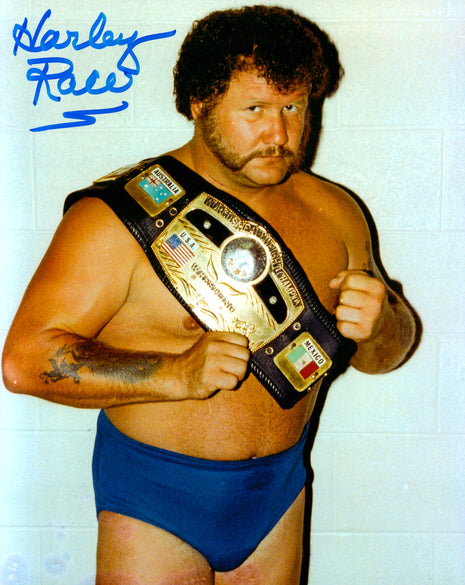 Photo signée Harley Race 8x10