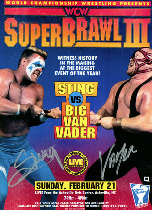 Sting & Vader dual signed 8x10 Photo