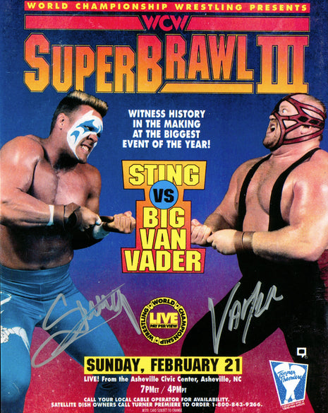 Sting & Vader dual signed 8x10 Photo