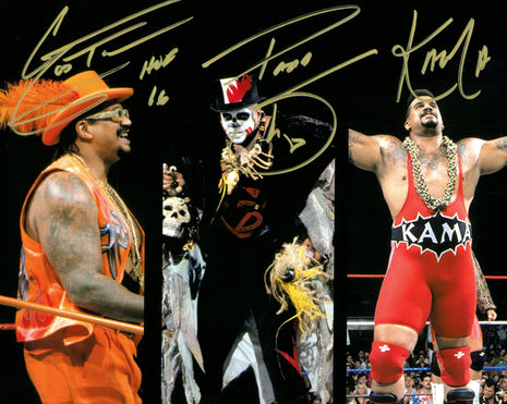 Kama, Papa Shango & Godfather triple signed 8x10 Photo