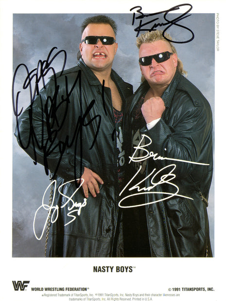 Nasty Boys - Brian Knobbs & Jerry Saggs dual signed 8x10 Photo