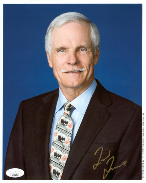 Ted Turner signed 8x10 Photo (w/ JSA)