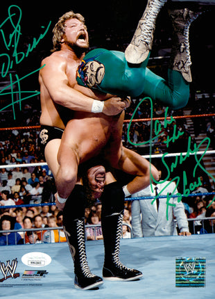 Jake Roberts & Ted DiBiase dual signed 8x10 Photo (w/ JSA)