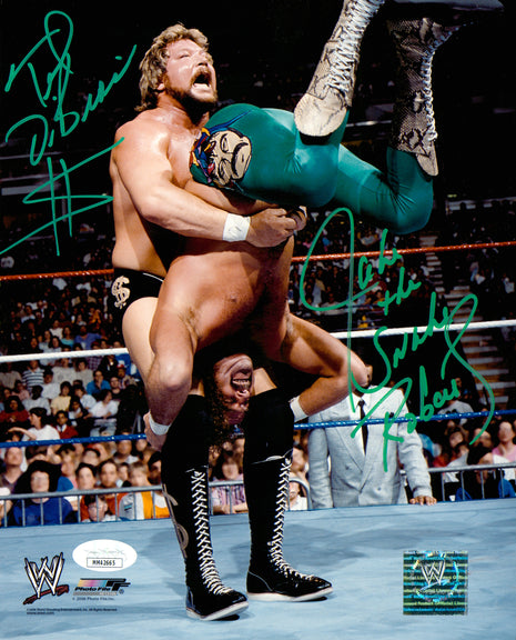 Jake Roberts & Ted DiBiase dual signed 8x10 Photo (w/ JSA)