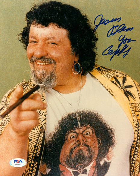 Captain Lou Albano signed 8x10 Photo (w/ PSA)
