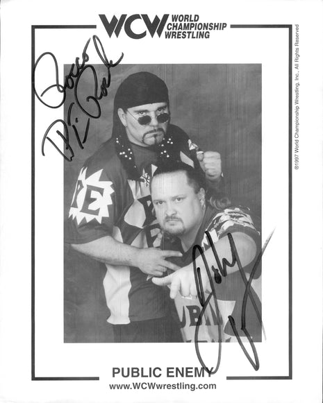 Public Enemy - Johnny Grunge & Rocco Rock dual signed 8x10 Photo
