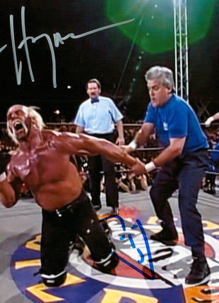 Hulk Hogan & Jay Leno dual signed 8x10 Photo (w/ JSA)