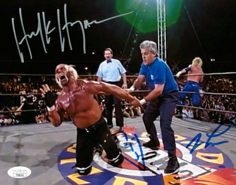 Hulk Hogan & Jay Leno dual signed 8x10 Photo (w/ JSA)