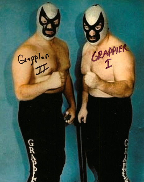 Grappler 1 & 2 dual signed 8x10 Photo