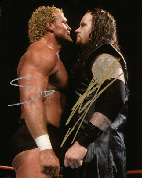 Undertaker & Sid Vicious dual signed 8x10 Photo