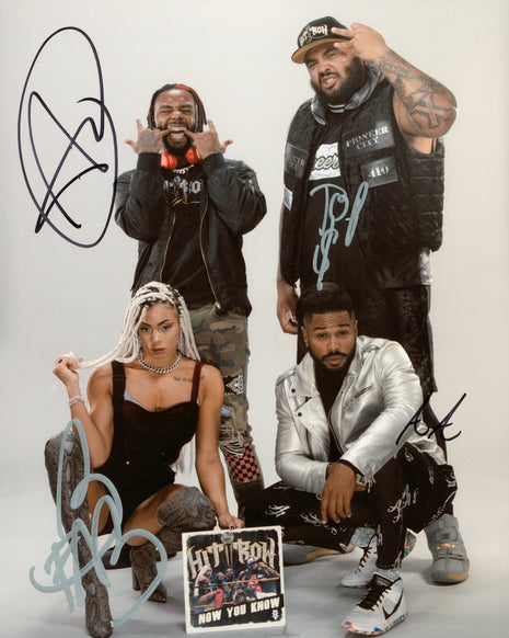 Hit Row - Ashante Adonis, Top Dolla, B-Fab & Isaiah Scott multi-signed 8x10 Photo