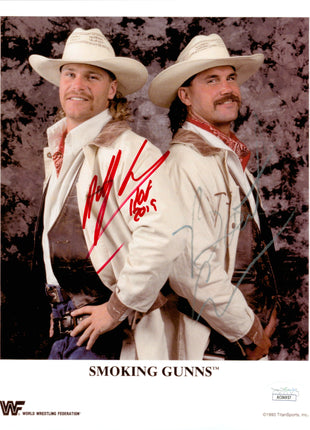 Smoking Gunns - Billy Gunn & Bart Gunn signed 8x10 Photo (w/ JSA)