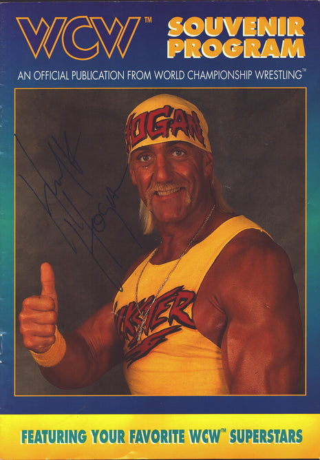 Hulk Hogan & Sting dual signed WCW Souvenir Program