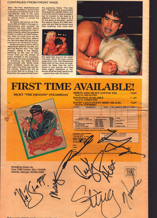 Multi-signed WCW Wrestling Wrap Up Vol. 1 No. 1 (8 signatures!)