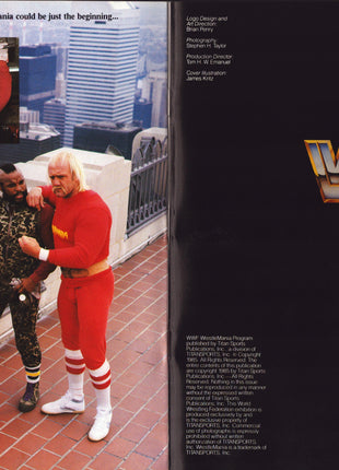 Multi-signed original WWF Wrestlemania 1 Event Program (9 signatures!)