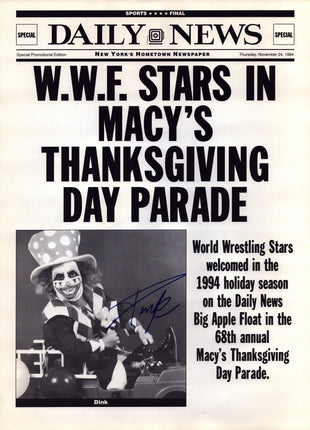 Dink signed 1994 NYC Macys Day Parade Poster