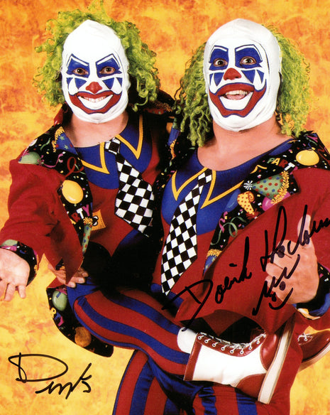 Fotografía de 8x10 con doble firma de Doink y Dink