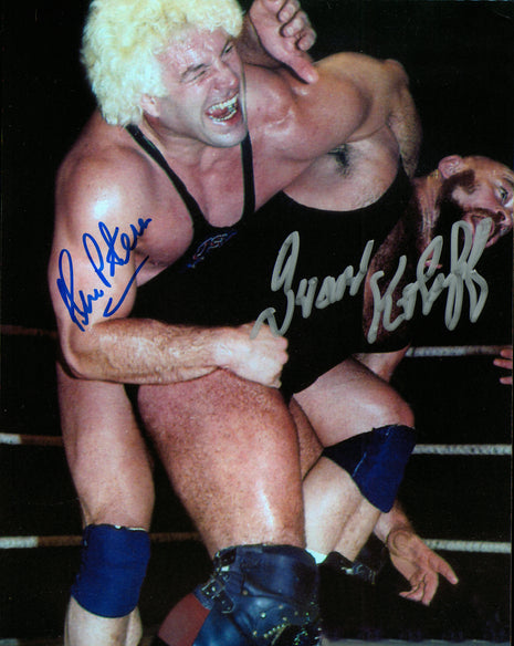 Ken Patera & Ivan Koloff dual signed 8x10 Photo