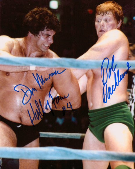 Bob Backlund & Don Muraco dual signed 8x10 Photo