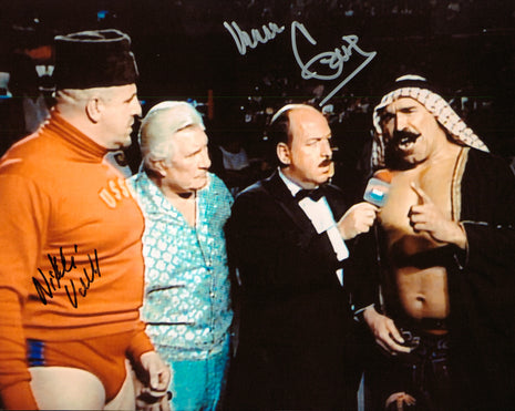 Mean Gene Okerlund & Nikolai Volkoff dual signed 8x10 Photo