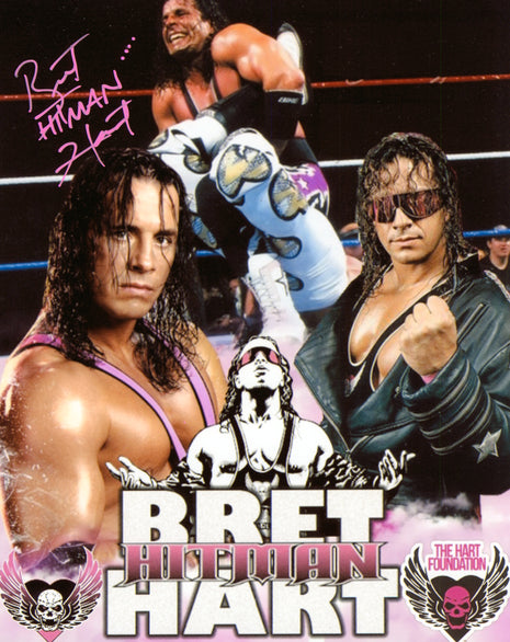 Bret Hart signed 8x10 Photo