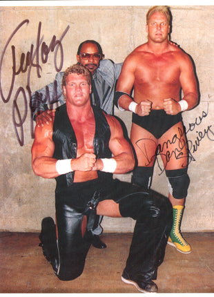 Teddy Long & Dan Spivey dual signed 8x10 Photo