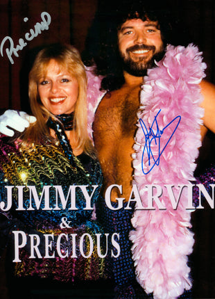 Jimmy Garvin & Precious dual signed 8x10 Photo