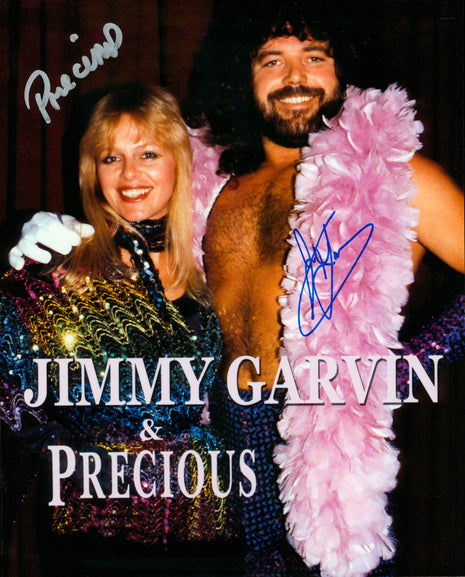 Jimmy Garvin & Precious dual signed 8x10 Photo