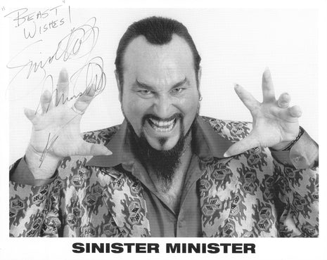 Sinister Minister signed 8x10 Photo