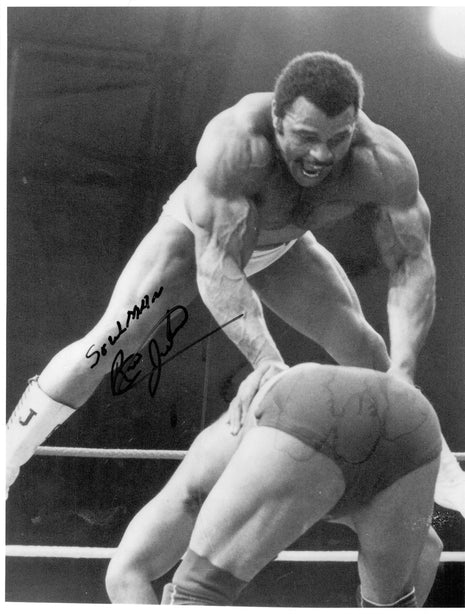 Foto firmada de Rocky Johnson de 8x10