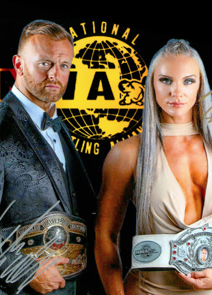 Kamille Brickhouse et Nick Aldis, photo 8x10 signée en double