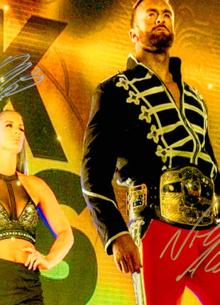 Kamille Brickhouse & Nick Aldis dual signed 8x10 Photo