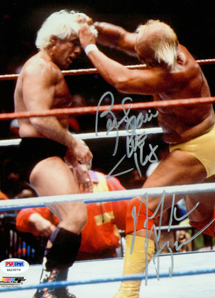 Ric Flair & Hulk Hogan dual signed 8x10 Photo (w/ PSA)