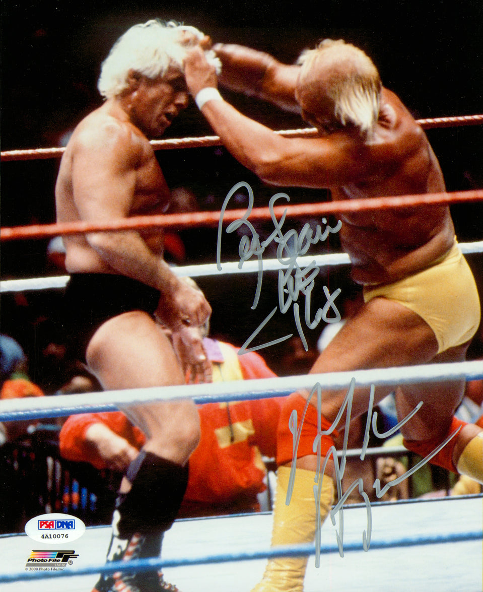 Ric Flair & Hulk Hogan dual signed 8x10 Photo (w/ PSA) – Signed By ...