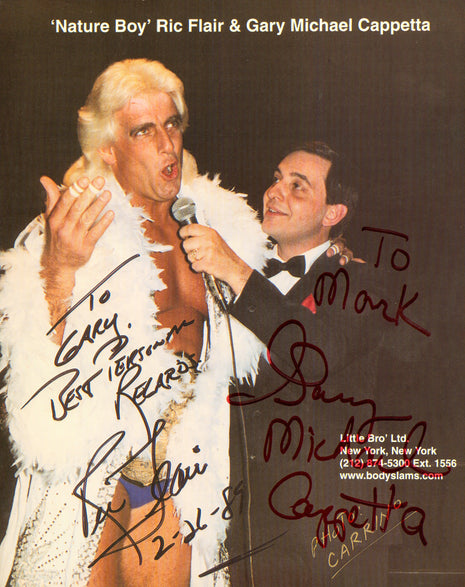 Ric Flair & Gary Michael Cappetta dual signed 8x10 Photo