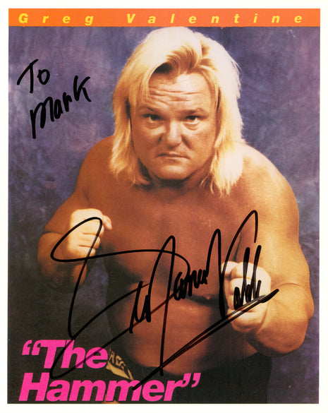 Greg Valentine signed 8x10 Photo