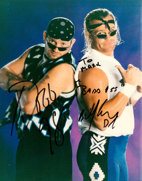 New Age Outlaws - Billy Gunn & Roaddogg dual signed 8x10 Photo