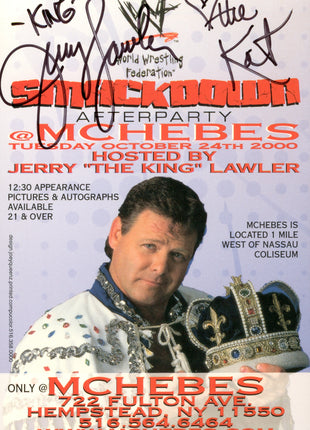 Jerry Lawler & The Kat dual signed 8.5x11 Flyer
