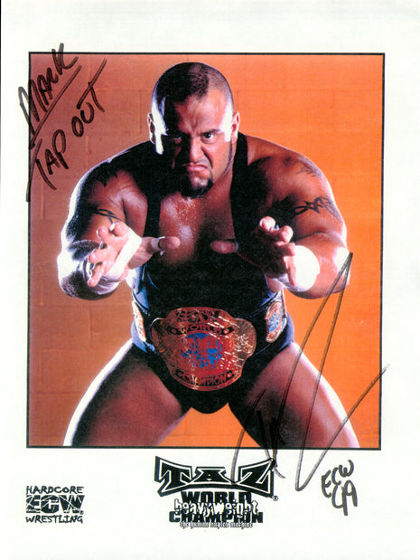 Taz signed Paper Photo